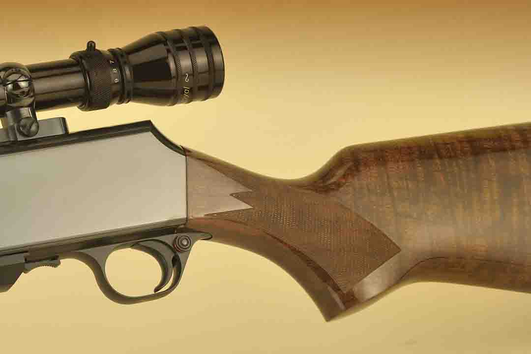 For many hunters, there is nothing like a Browning. High polishing on the receiver, crisp checkering and fine wood are all the hallmarks of this gun.
